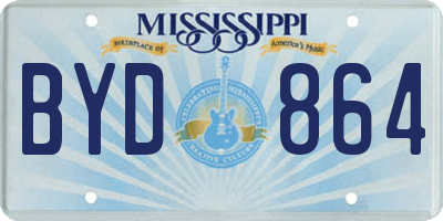 MS license plate BYD864