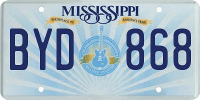 MS license plate BYD868