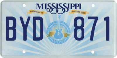 MS license plate BYD871