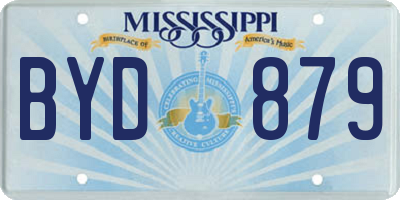 MS license plate BYD879