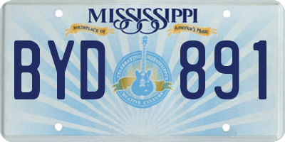 MS license plate BYD891
