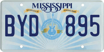 MS license plate BYD895