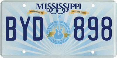 MS license plate BYD898
