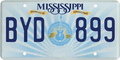 MS license plate BYD899