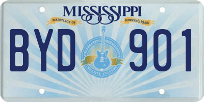 MS license plate BYD901