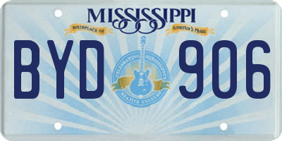 MS license plate BYD906