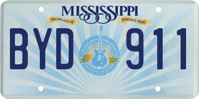 MS license plate BYD911