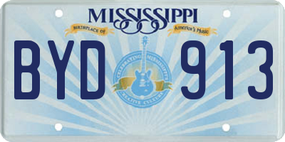 MS license plate BYD913