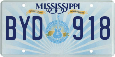 MS license plate BYD918