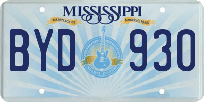 MS license plate BYD930