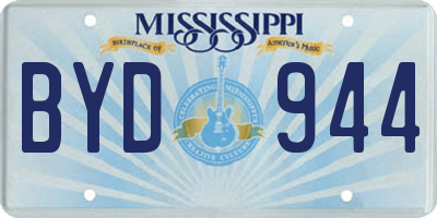 MS license plate BYD944