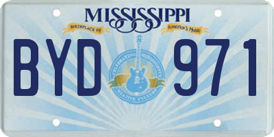 MS license plate BYD971
