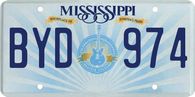 MS license plate BYD974