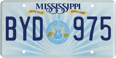 MS license plate BYD975