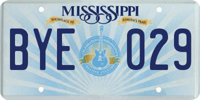 MS license plate BYE029