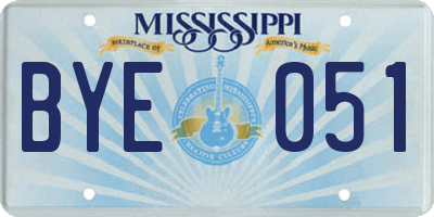 MS license plate BYE051