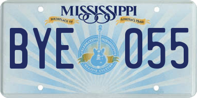 MS license plate BYE055