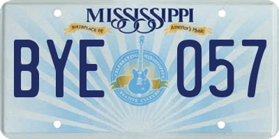 MS license plate BYE057