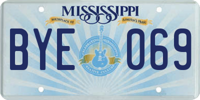 MS license plate BYE069