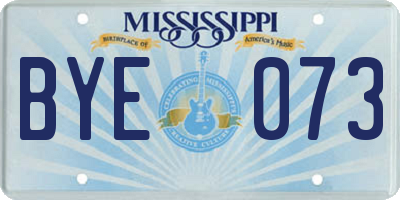 MS license plate BYE073