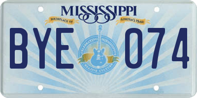 MS license plate BYE074