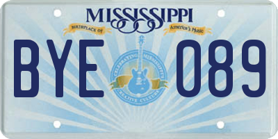 MS license plate BYE089