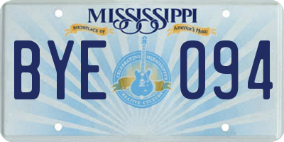 MS license plate BYE094