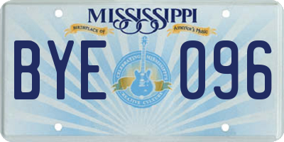 MS license plate BYE096