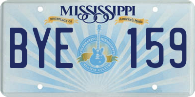 MS license plate BYE159