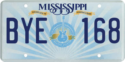 MS license plate BYE168