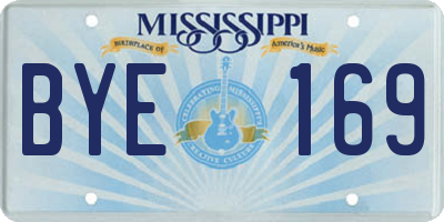MS license plate BYE169