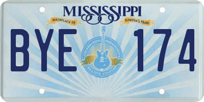 MS license plate BYE174