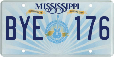 MS license plate BYE176
