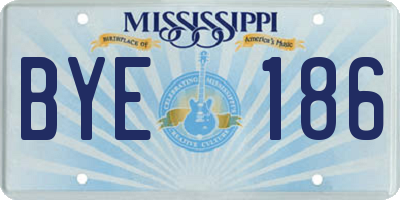 MS license plate BYE186