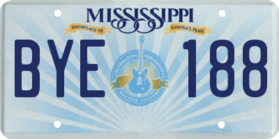 MS license plate BYE188
