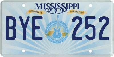 MS license plate BYE252