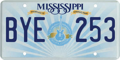 MS license plate BYE253