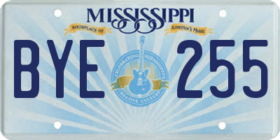 MS license plate BYE255