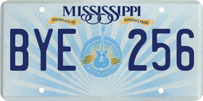 MS license plate BYE256
