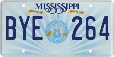 MS license plate BYE264