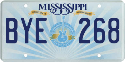 MS license plate BYE268
