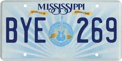 MS license plate BYE269