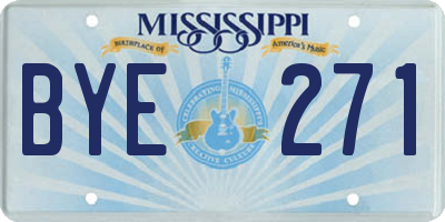 MS license plate BYE271