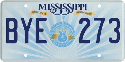 MS license plate BYE273