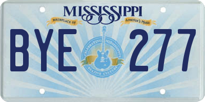 MS license plate BYE277