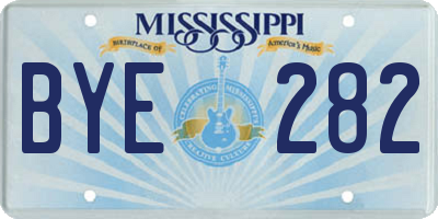 MS license plate BYE282