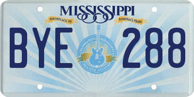 MS license plate BYE288