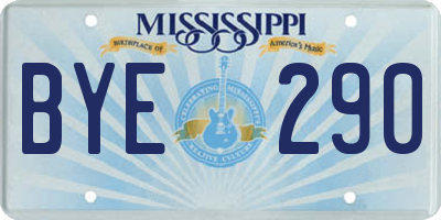 MS license plate BYE290