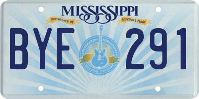 MS license plate BYE291
