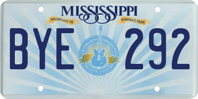 MS license plate BYE292